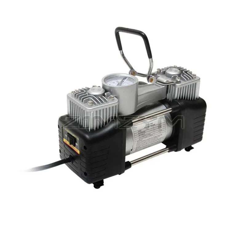 12V 500PSI Luftpumpe Metall Doppelkammer mit LED-Licht 70L/min Einfach zu bedienen Tragbarer leichter Autoreifen-Schwimmring Luftbett Image