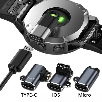 Typ-C/4 Pin/Micro USB Ladegerät Konverter Adapter für Garmin Fenix 7/7S/7X/6/6S/6X/5 Forerunner 745 955 Smart Watch Ladestecker Image