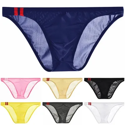 Sexy Männer Höschen Transparent Atmungsaktive Briefs Low Rise Dessous Männer Ausbuchtung Beutel Briefs Unterhose Unterwäsche Pumpe Mann