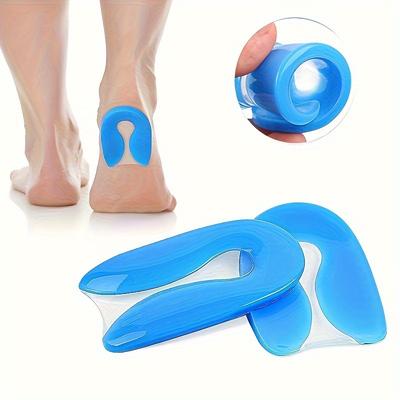 TEMU 2-pack Silicone U-shaped Heel Cushions, Orthopedic Shock Absorbers For Heel Spikes, Non-slip Insoles For Wear