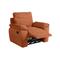 Fauteuil de relaxation manuel en velours côtelé terracotta