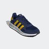 Sneaker ADIDAS SPORTSWEAR, Gr. 42,5, blau (dunkelblau, cloud weiß, utility gelb), Textil, Leder, Synthetik, sportlich, Schuhe, inspiriert vom Design des adidas LA Trainer