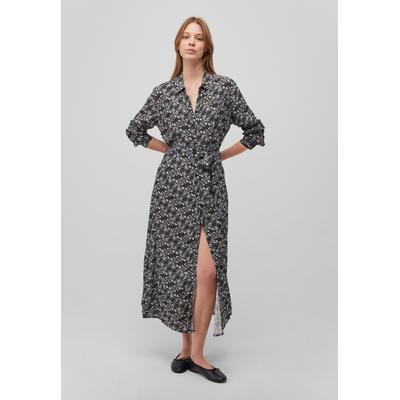Maxikleid MAVI "LONG PRINTED DRESS", Damen, Gr. M, US-Größen, schwarz (schwarz geo print), 100% Viscose, casual, normal, Langarm, Kleider, Kleid lang Image