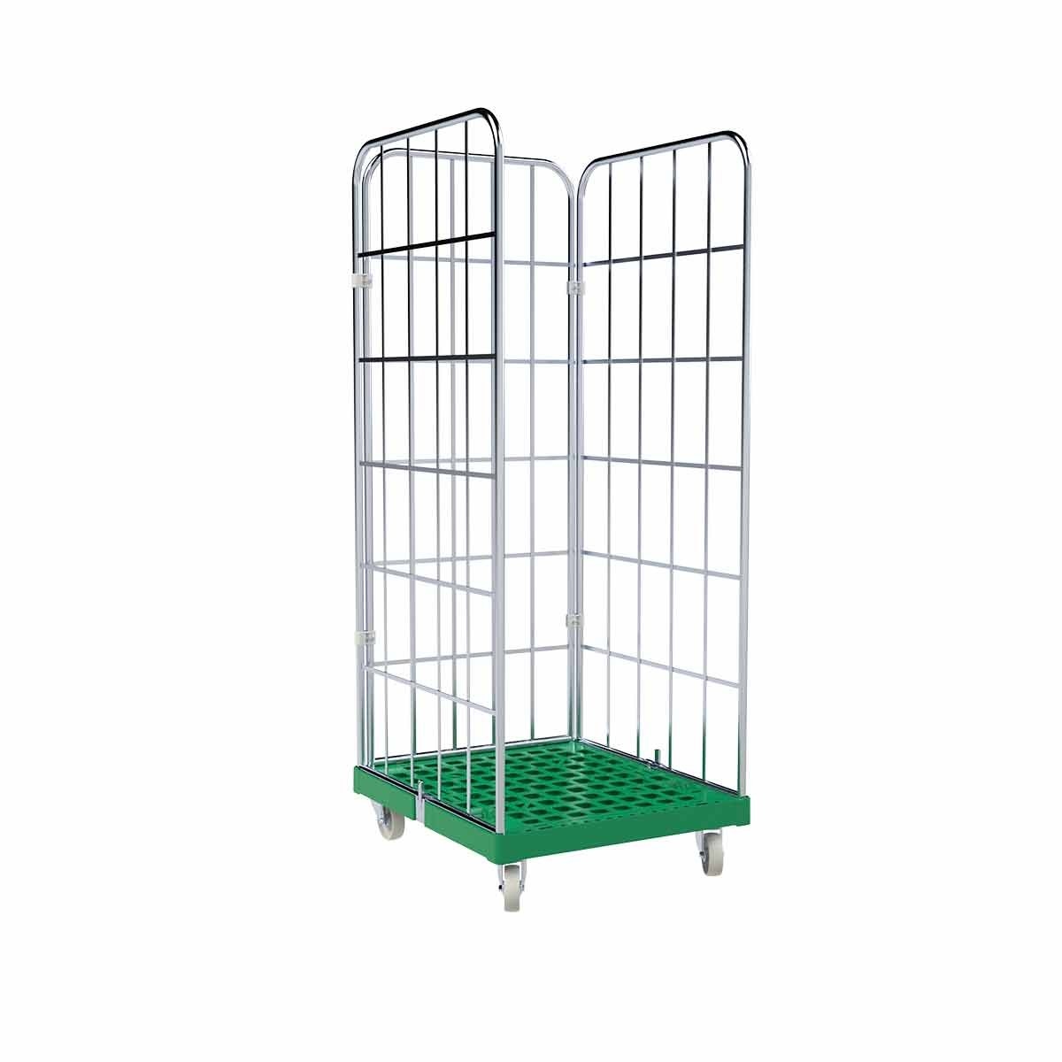 Rollbehälter 1650 KU grün, 724 x 815 mm, 3-seitig, Cr 3 Image