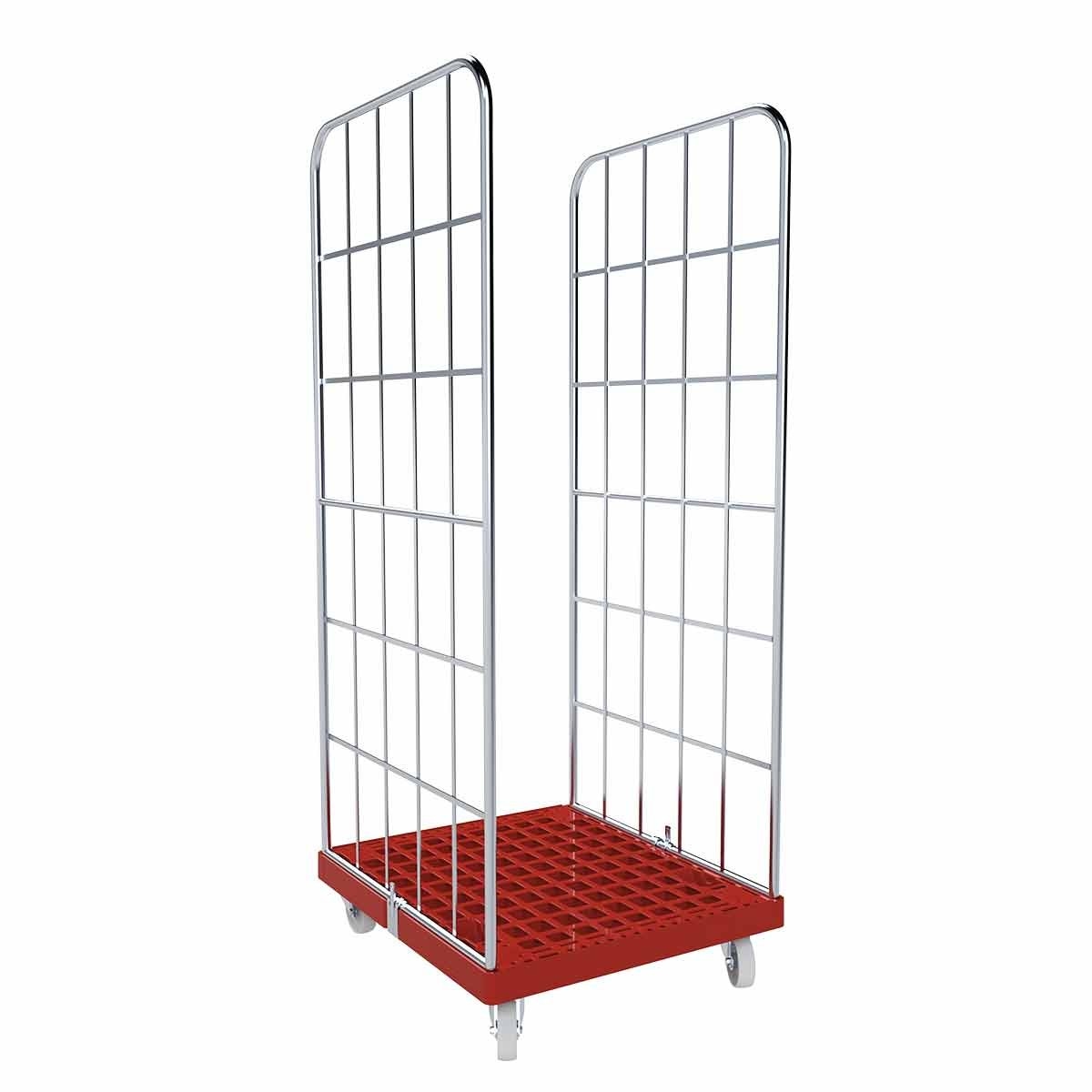 Rollbehälter 1650 KU rot, 724 x 815 mm, Typ 2-seitig, Cr 3 Image