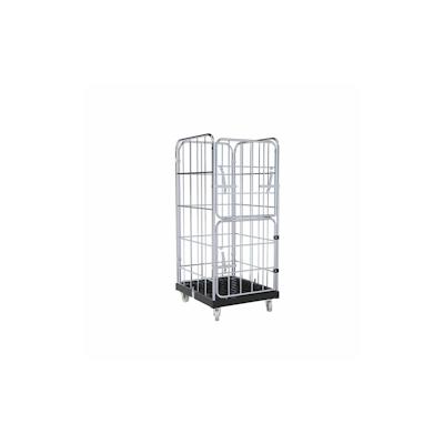 Rollbehälter 1460 KU schwarz, 724 x 815 mm, 4-seitig, Vorderwand klappbar, Cr 3 Image