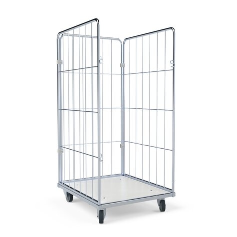 Wäschecontainer 1370mm, 720x810KU weiß, 3-seitig Image