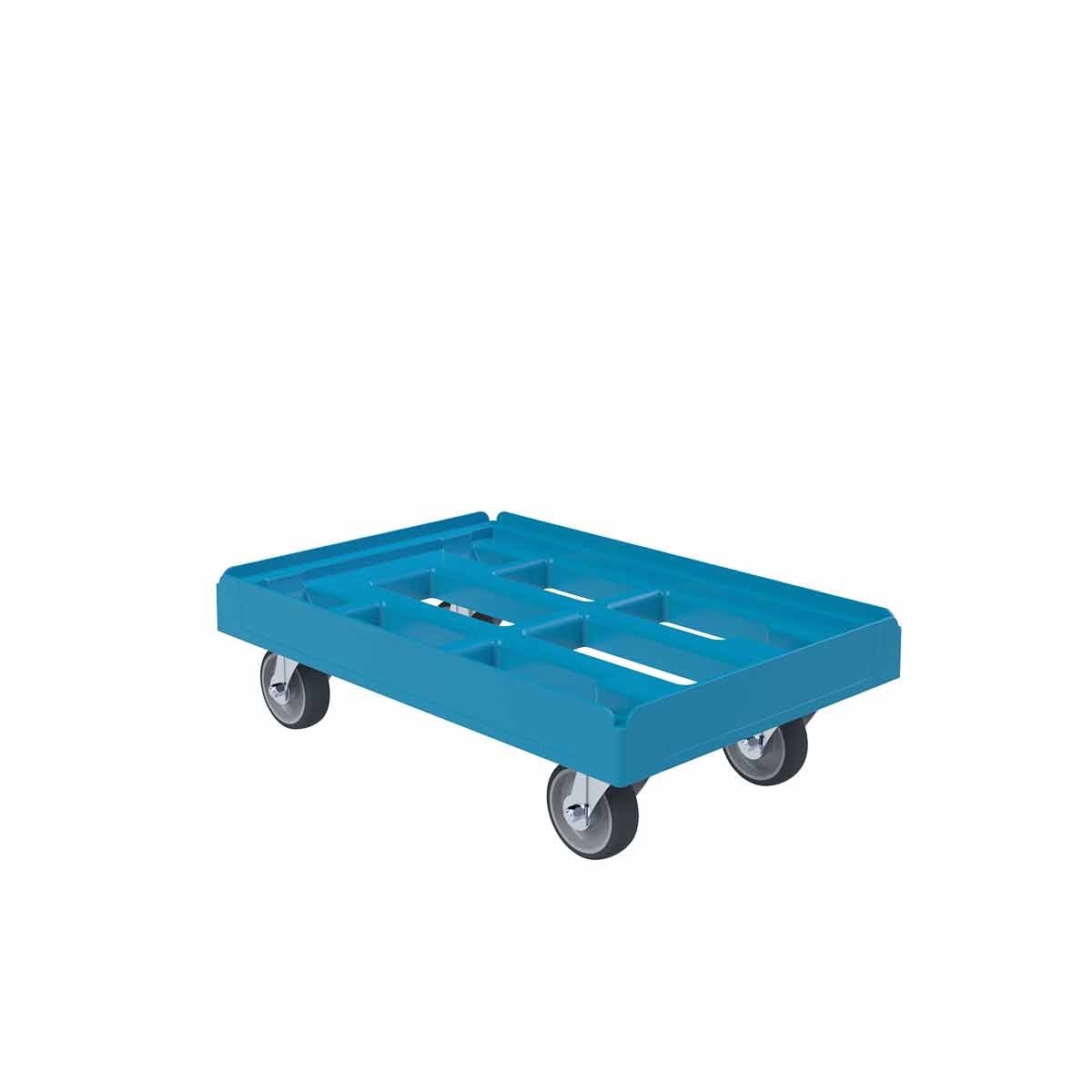 Transportroller KU blau, 610 x 410 mm, offene Variante, ø 100 TPE Image