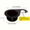 TEMU 1pc Black Swan Stainless Steel Sink Strainer Basket, Modern Metal Faucet Hanging Corner Filter For Kitchen Waste, Sink Organizer