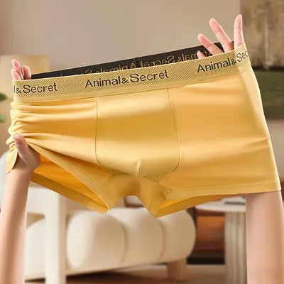 1Pcs Boxer Shorts männer Unterwäsche Sexy Höschen Baumwolle Bequeme und Weiche Unterhose Männliche Boxer U Konvexen Dessous Plus größe 6XL Image