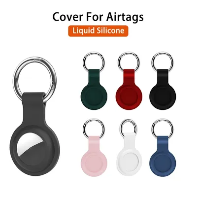 Abdeckung für Apple Airtags Hülle, flüssiges Silikon, Schutzhülle, Tracker-Zubehör, kratzfeste Image