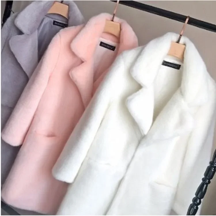 Frauen Dicke Faux Pelz Maxi Jacke Y2k Herbst Winter Maxi Mantel Lange Warme Luxus Gürtel Pelz Schwarz Parkas Bontjas Pelzigen Oberbekleidung Image