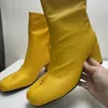 Ippeum Frauen Tabis Stiefel Split Toe Schuhe schwarz pu Leder Mode Größe 43 Stiefeletten für Frauen