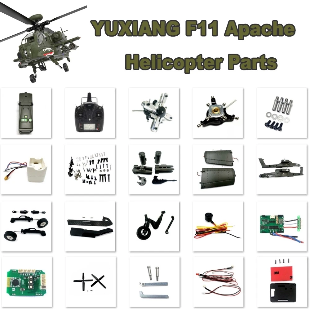YUXIANG F11 F11S F11-S F11 GPS Apache AH-64D 1/32 Zubehör Körper Batterie ESC Motherboard Klinge Nase Fahrwerk Servos Teile