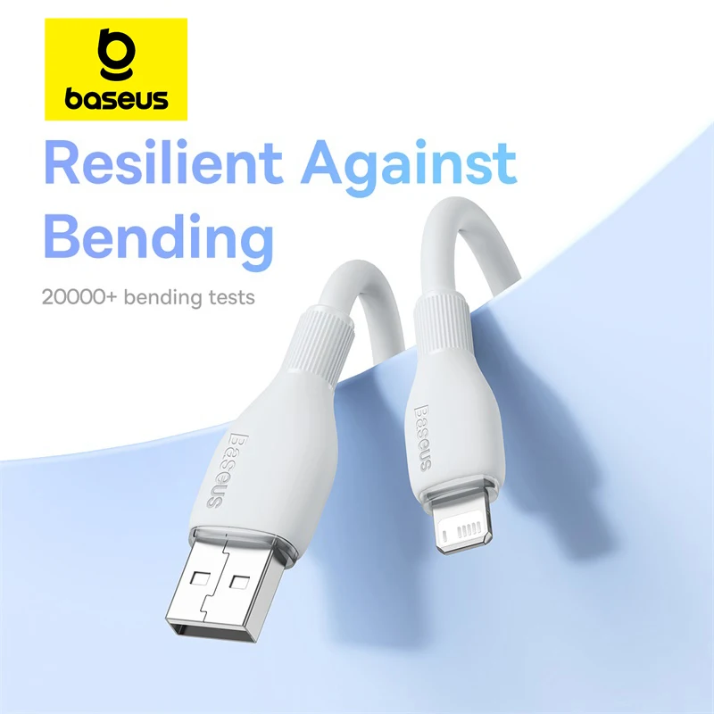 Baseus TPE-USB-Kabel für iPhone 14 13 12 Pro Max X XS XR 8 7 Plus iPad Schnellladekabel für iPhone-Datenkabel Image