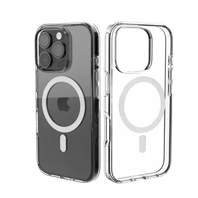 Für For magsafe magnetische transparente Hülle für For iPhone 16 15 14 13 12 11 pro max x xr max 7 8 plus drahtlose Ladung stoß feste PC-Abdeckung