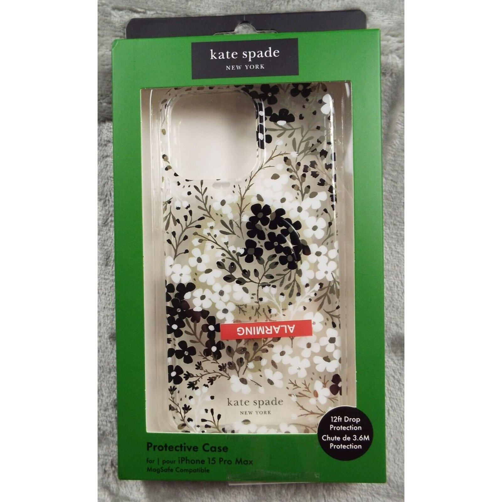 Kate Spade Cell Phones & Accessories | Kate Spade Black White Floral Iphone Case For 15 Pro Max Cell Phone New | Color: Black/White | Size: Os