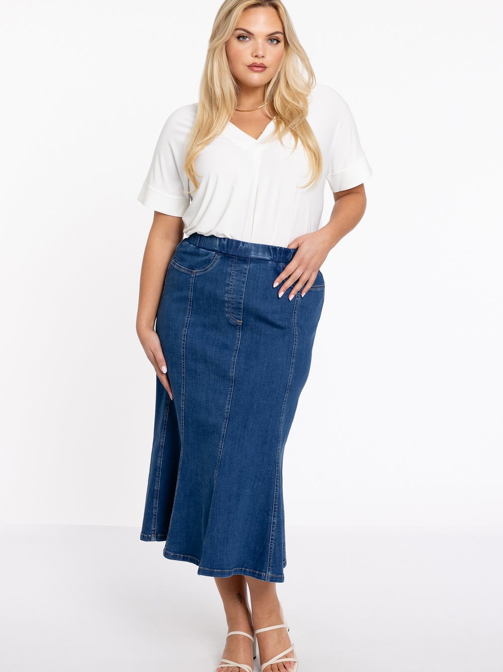 YOEK Rock Damen blau, 54-56