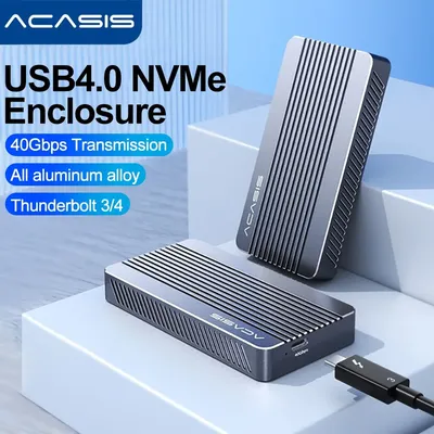 ACASIS 40Gbps M.2 NVMe SSD Enclosure for M1 M2 Pro/Max Compatible with Thunderbolt 4/3 USB4 Support SSD Size 2280 B+M M-Key