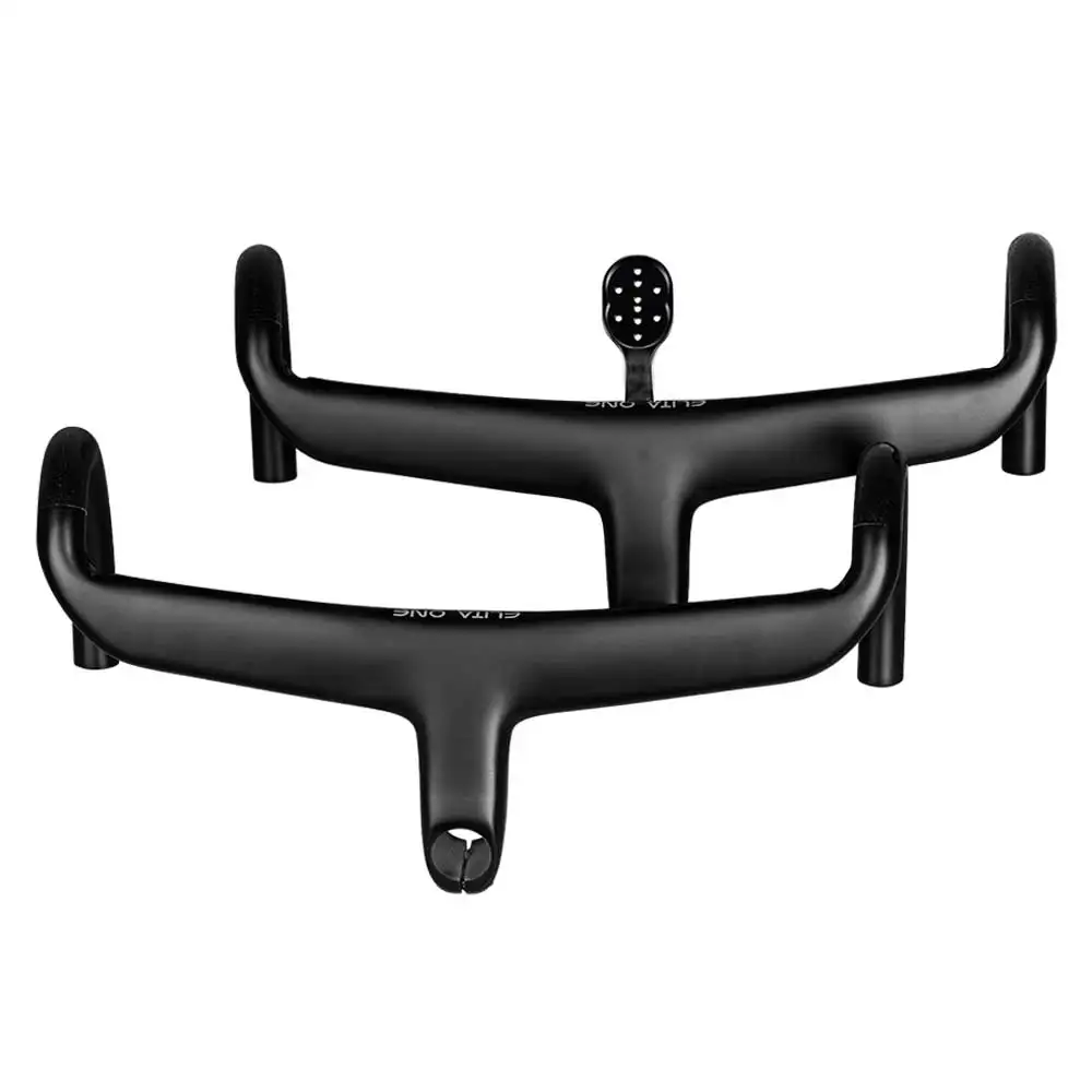 Elitaone Carbon-Rennradlenker, gebogene Stange mit interner Kabelführung, 28,6 mm Durchmesser, inklusive Abstandshalter Image