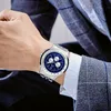 Automatische Herrenuhr, mechanisches Selbstaufzugswerk, Edelstahl, modisch, sportlich, blau, schwarz, große 50 mm, klassische Modeuhren