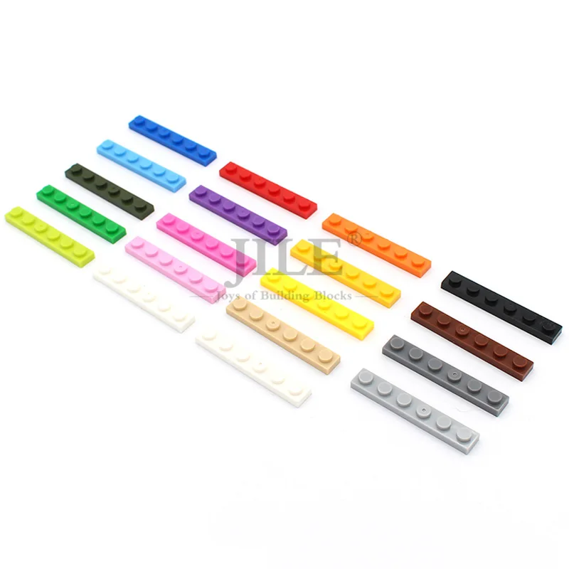 100 stücke Moc Platte 1x6 3666 Kurze Stück DIY Klassische Basis Bausteine Bricks Kompatibel Urban Street View Baut Spielzeug Image