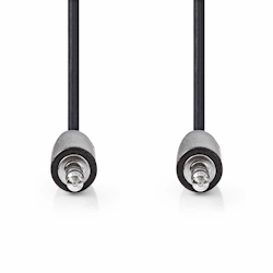 Nedis Stereo-Audiokabel - 3.5 mm Stecker - 3.5 mm Stecker - Vernickelt - 3.00 m - Rund - Schwarz - Box Image