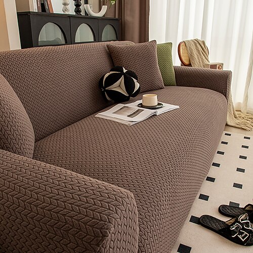 Sofabezug mit hoher Elastizität weicher und dehnbarer Stoff passt perfekt auf die meisten Sofas strapazierfähiger und bequemer Schonbezug schützt Möbel vor Flecken und Beschädigungen einfach