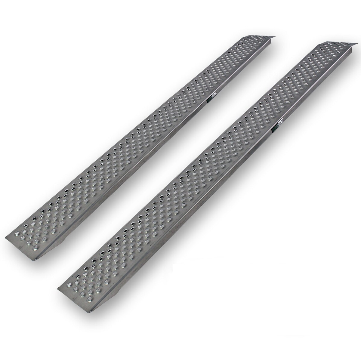 Baumarktplus TRUTZHOLM 2 x Auffahrrampe 200 cm Tragkraft 400 kg Alu grau profiliert Verladerampe Motorradrampe Image