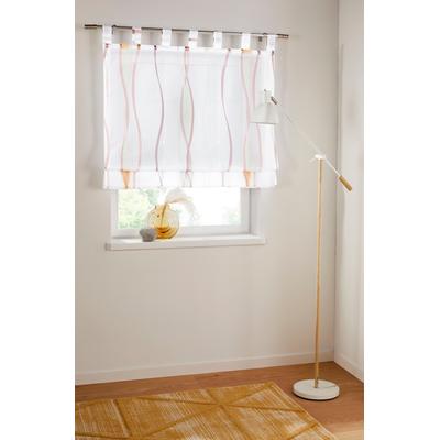 Raffrollo MY HOME "Dimona" Gr. 5, orange (creme, terra), B:120cm H:140cm, Voile, Obermaterial: 100% Polyester, Raffrollos, Transparent, Voile, Polyester Image