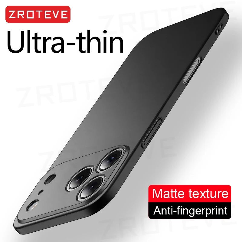Cover Rigida Opaca Sottile ZROTEVE per iPhone 17, 16, 17e, 16e, 15, 14, 13, 12 Pro Max, iPhone 16 Plus, iPhone 15, iPhone 17 Air