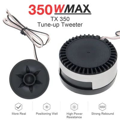 2pcs/set 350W Mini Dome Tweeter Speakers High Efficiency Loudspeaker Built-in Crossover for Car Audio System