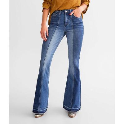 High Rise Super Flare Stretch Jean - Blue - Flying Monkey Jeans