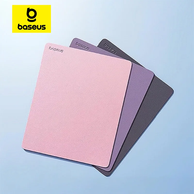 Baseus Mauspad, PU-Leder, 26 x 21 cm, wasserdichtes Mauspad, rutschfeste Schreibtischunterlage, PC-Gamer, Desktop-Computer-Zubehör, Mäuse-Mauspads Image