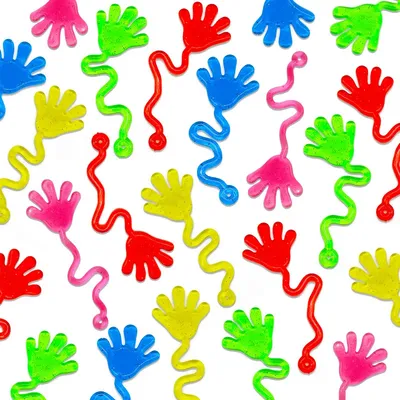 30/50PC TPR Elastische Dehnbare Glitter Pulver Klebrige Hand Kinder Geburtstag Party Geschenk Image
