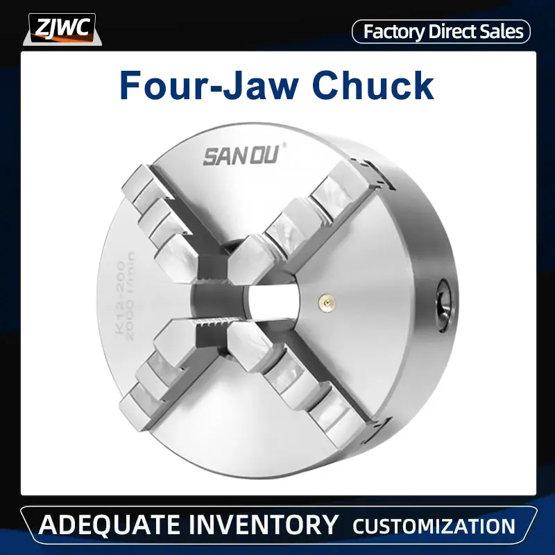 K12 4-Backen-selbstzentrierendes Spannfutter K12-80 K12-100 K12-125 K12-130 K12-160 K12-165 200 250 Präzisions-CNC-Drehvorrichtung Scrollfutter Image