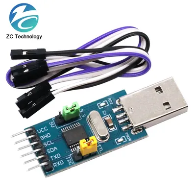 CH341T 2 in 1 modul 3,3 V 5V USB zu I2C IIC UART USB zu TTL single-chip serial port downloader Image