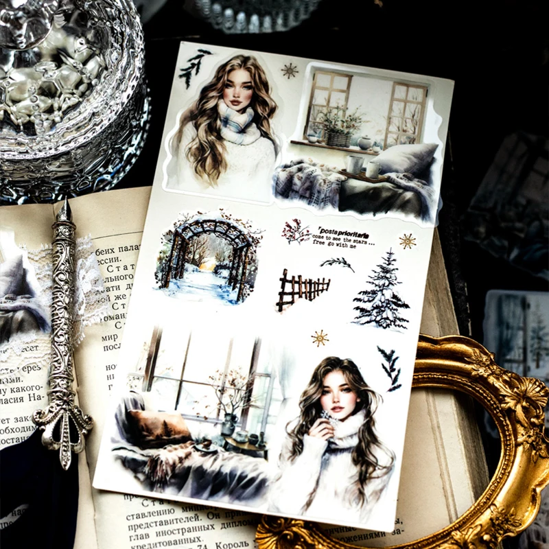 Mr. Paper 2 Style 60 Stück/Beutel Window Story Collection Series PET-Material, wasserdichte Aquascape-Aufkleber, DIY-Handbuch, Sammelalbum Image