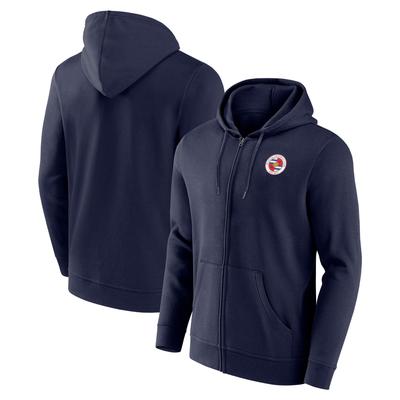 Kapuzenpullover mit durchgehendem Reißverschluss und Reading-Logo – Marineblau – Herren Image