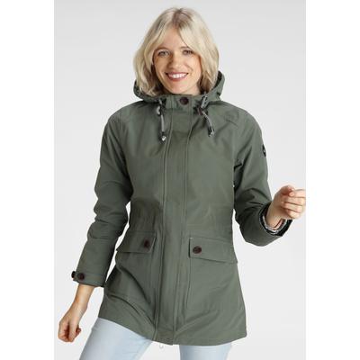 Funktionsparka POLARINO, Damen, Gr. 46, grün (salbeigrün), Web, Obermaterial: 85% Polyester, 15% Baumwolle. Futter: 95% Polyester, 5% Elasthan. Ärmelfutter: 100% Polyester, sportlich, weit hüftbedeckend, Langarm, Jacken, Wasserabweisend & winddicht,... Image