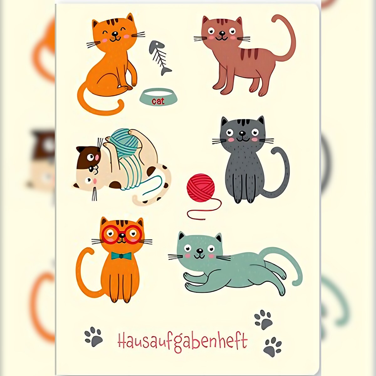 ADINA Hausaufgabenheft A5 (Katzen) für Schlaue Faule Image