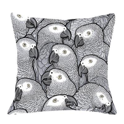 TEMU Parrot Plush Pillow Cover - Soft, Single-sided Print For Living Room & Bedroom Decor, Zip Closure, Hand Washable Image