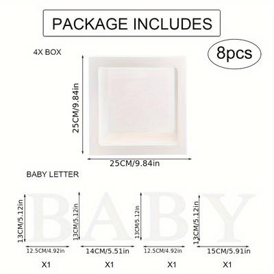 TEMU 25cm 's Letter Paper Transparent Box, Happy Birthday Decoration Balloon Box, Shower Decoration 1 Year Frist 1 1st Birthday Birthday Party Decor, Gender Reveal Decor Image