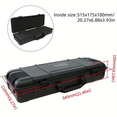 TEMU 5 Sizes Black Hard Shell Pp Protective Carrying Camera Photography Case, For Optical Sights And Telescopes, Portable Tool Stand With Customizable Foam Insert, Shock And Wear Resistant