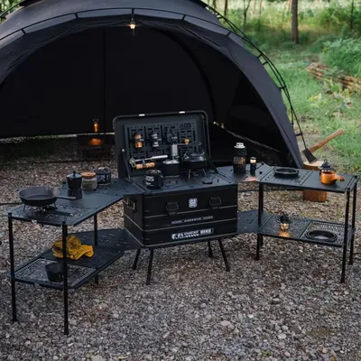 ShineTrip Camping Coffee Case Set Tactical Table Base Multifunctional Modular Combo Kit Free Combination Aluminum Storage Case