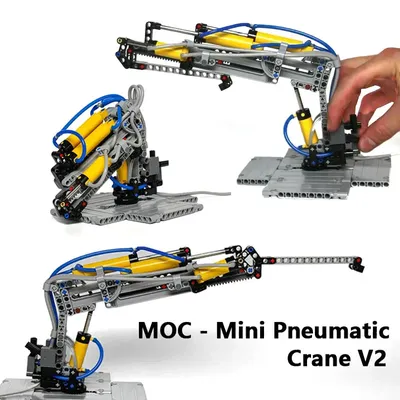 Neue 129pcs technische Boom Erweiterung und Fliegen ausleger Version Mini pneumatische Kran Image