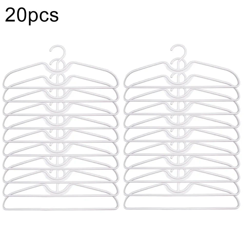 5/10/20pcs Coat Hanger Short Neck Hangers Anti-slip Clothes Hanger Short Neck Space Space-saving Plastic Clothes Hangers White