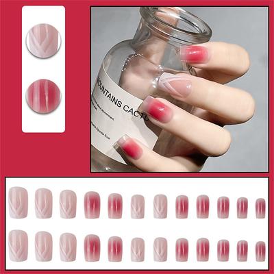 Y2 Nail Art Removable Fake Nail Patch Net Red Girls Short Nail Art Finished Cute Net Red New