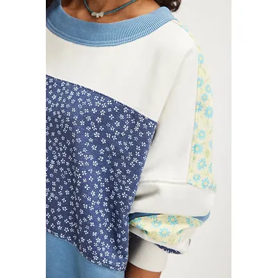 Madison Sweatshirt at Free People in Bluebird Combo, Size: Large