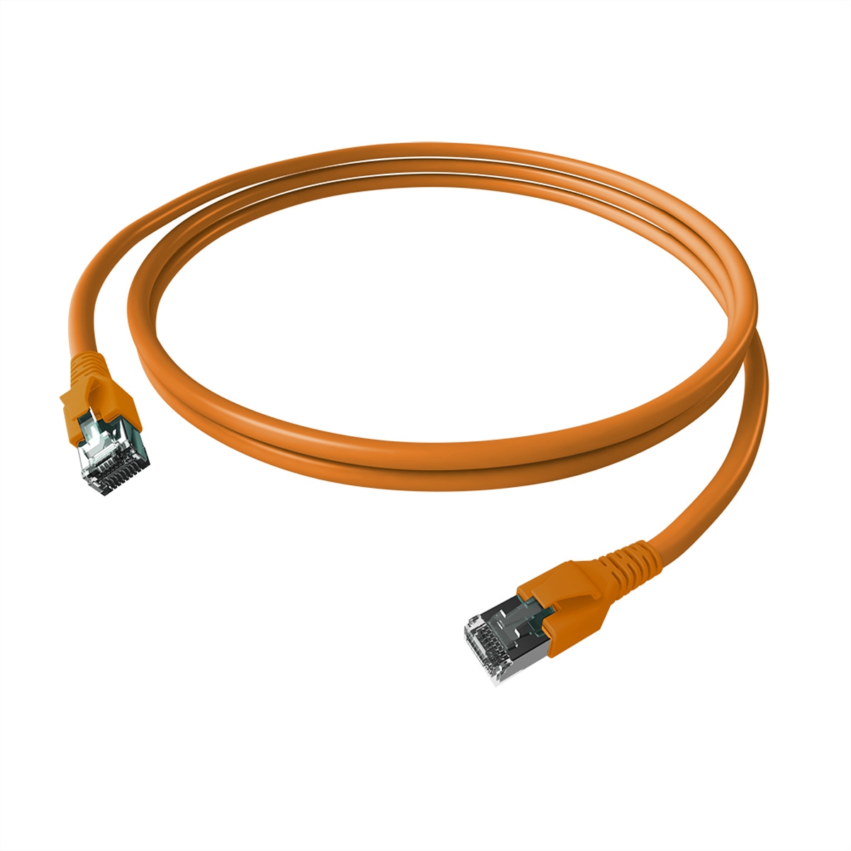 EasyLan FlexBoot Patchkabel Cat.6A, S/FTP, orange, 0,5 m Image